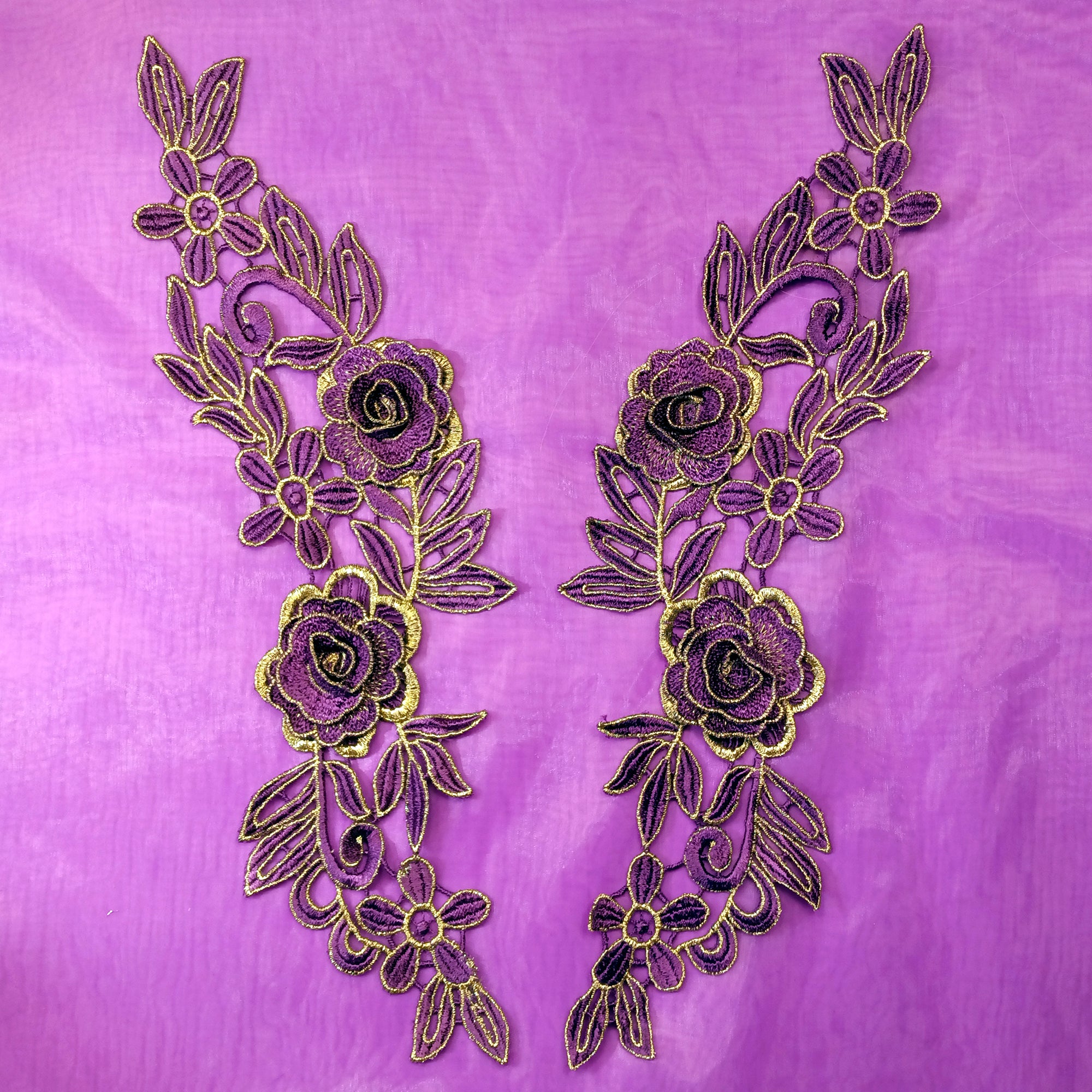 3D Floral Lace Applique Embroidered on 100 Poly. Net Mesh Lace USA