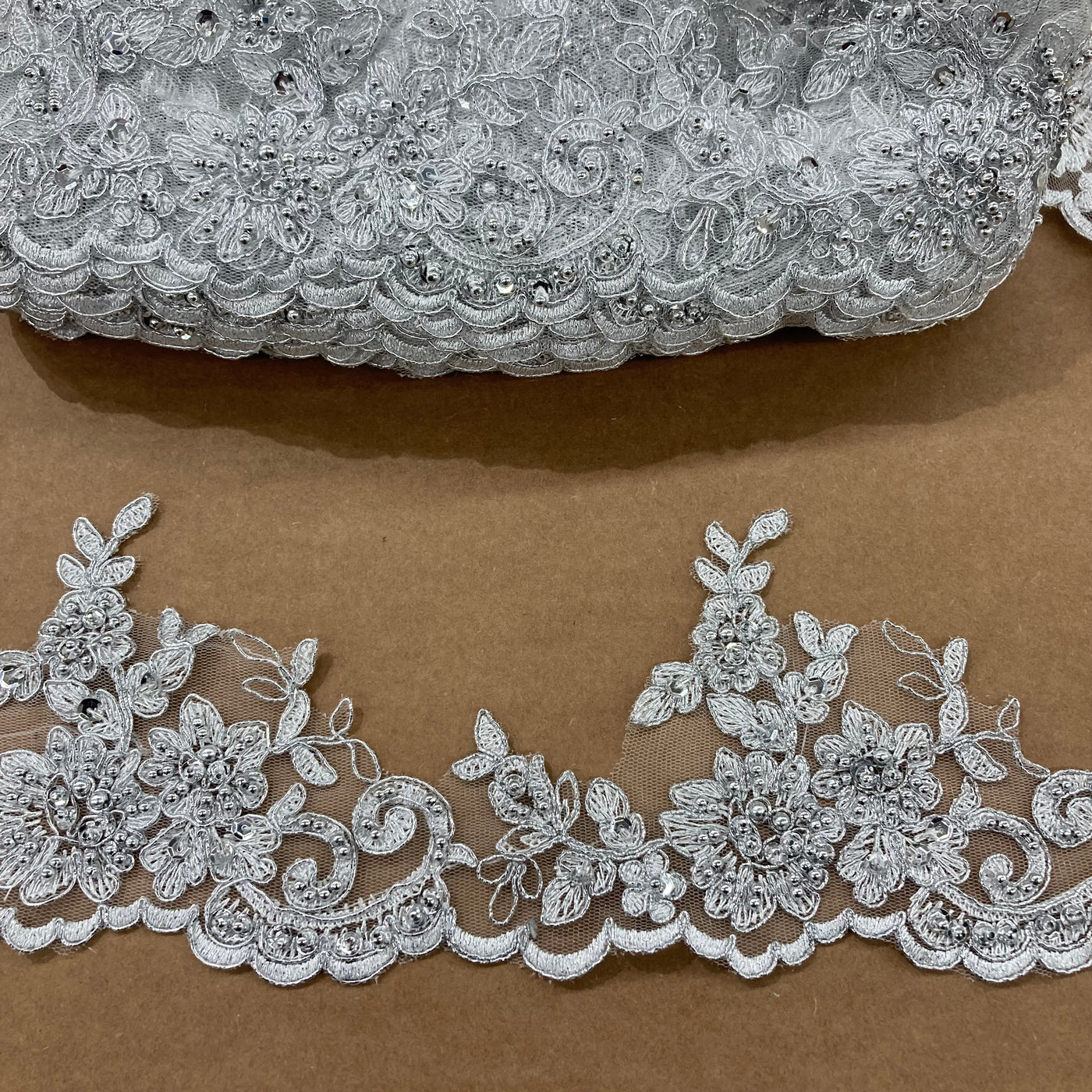 Beaded, Corded & Embroidered Trimming. Lace Usa