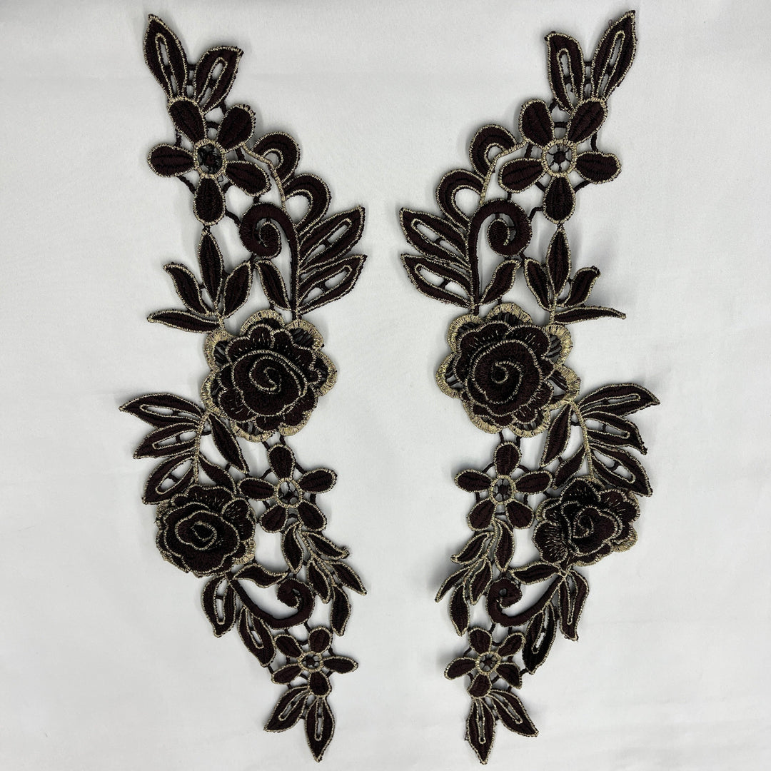 3D Floral Lace Appliqu Pair | Embroidered Lace for Dresses & DIY | Lace USA 55305 3D Floral Lace Appliqu Pair | Embroidered Lace for Dresses & DIY | Lace USA 55305