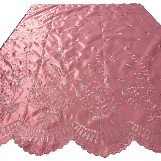 Bridal Lace Fabric Embroidered on 100% Polyester Satin | Lace USA - 30110S