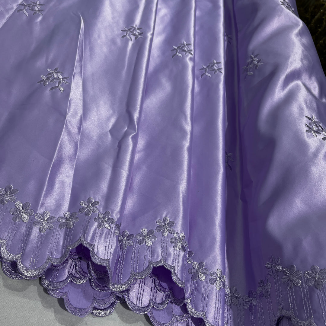 Bridal Lace Fabric Embroidered on 100% Polyester Satin | Lace USA - 31051S
