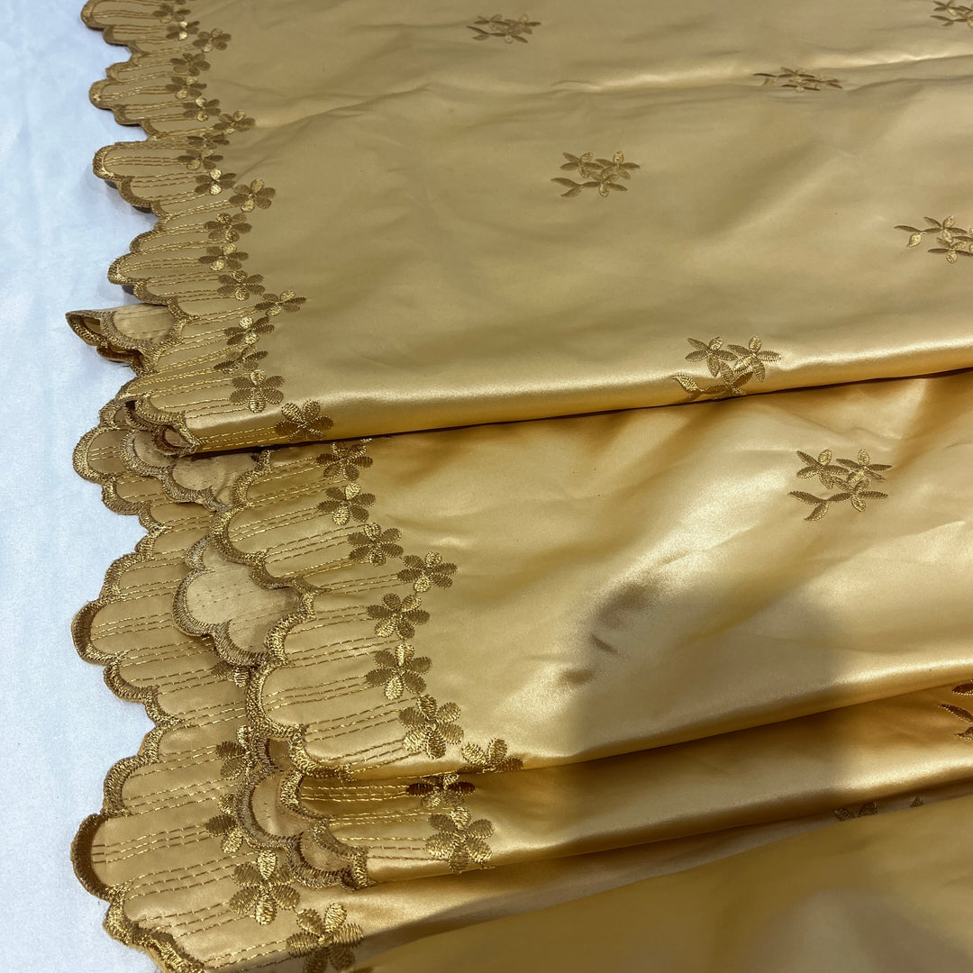 Bridal Lace Fabric Embroidered on 100% Polyester Satin | Lace USA - 31051S