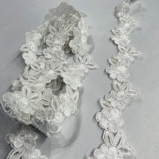 1.5" Corded Floral Lace Trim – Bridal, Quinceañera & Evening Wear Lace | Lace USA - 97107W