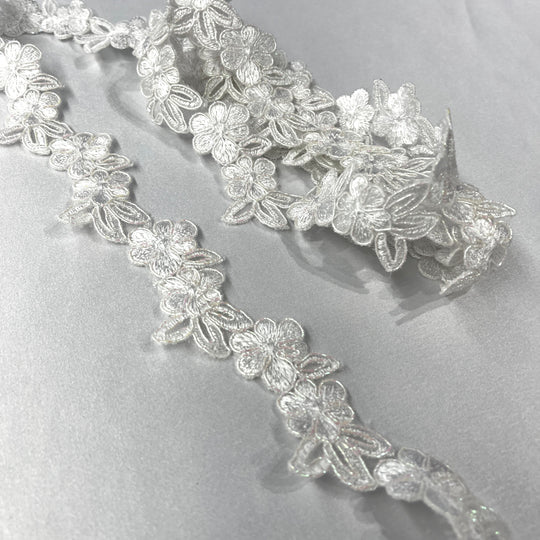 1.5" Corded Floral Lace Trim – Bridal, Quinceañera & Evening Wear Lace | Lace USA - 97107W