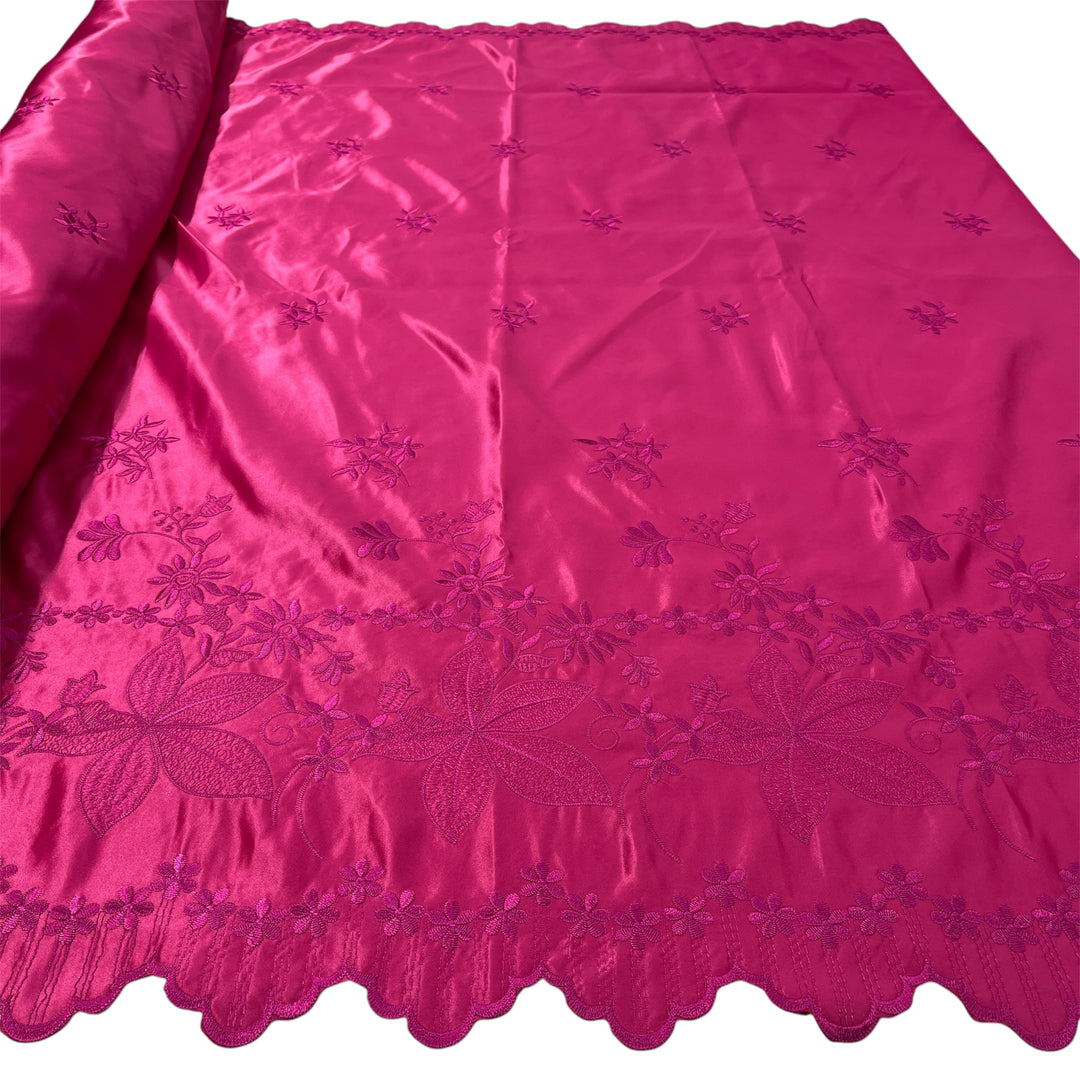Bridal Lace Fabric Embroidered on 100% Polyester Satin | Lace USA - 31051S