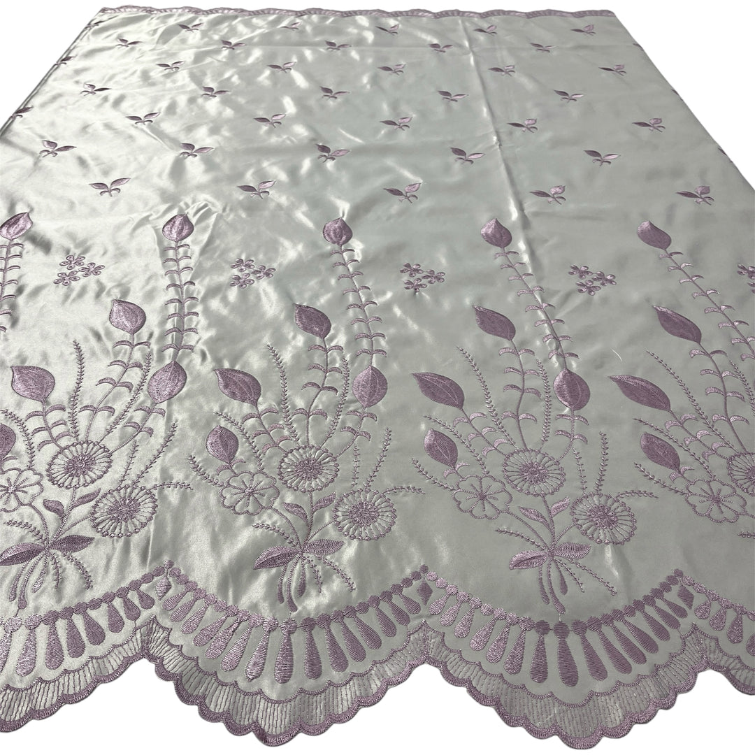 Bridal Lace Fabric Embroidered on 100% Polyester Satin | Lace USA - 30110S