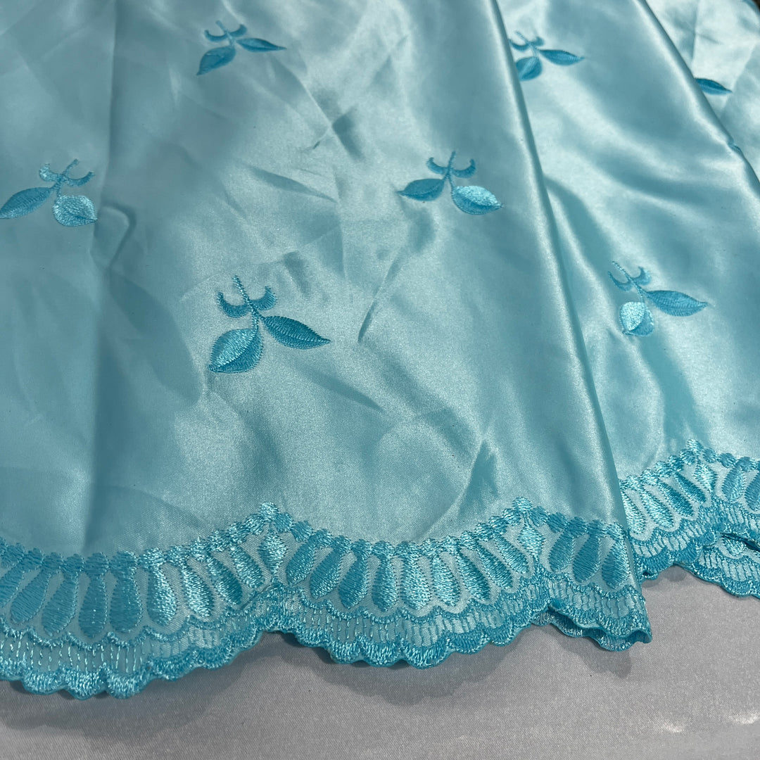 Bridal Lace Fabric Embroidered on 100% Polyester Satin | Lace USA - 30110S