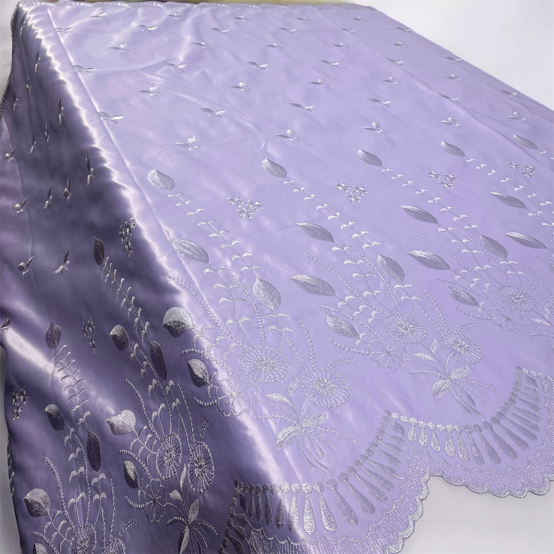 Bridal Lace Fabric Embroidered on 100% Polyester Satin | Lace USA - 30110S