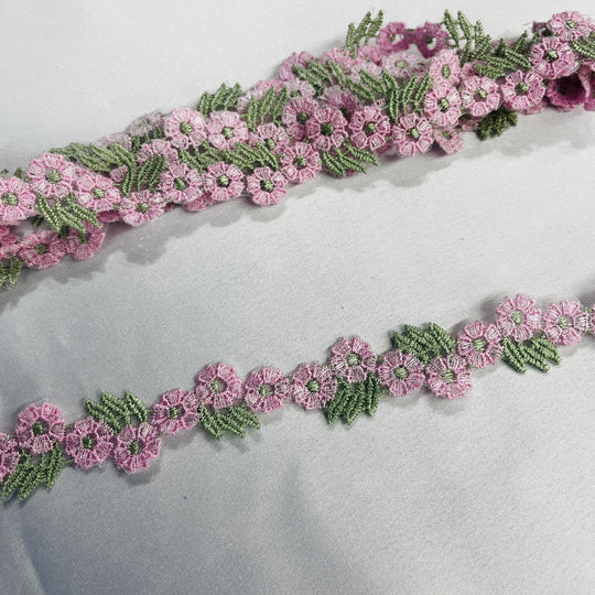 Embroidered Lace Trimming Embroidered on 100% Polyester Net Mesh | Lace USA - 20441N