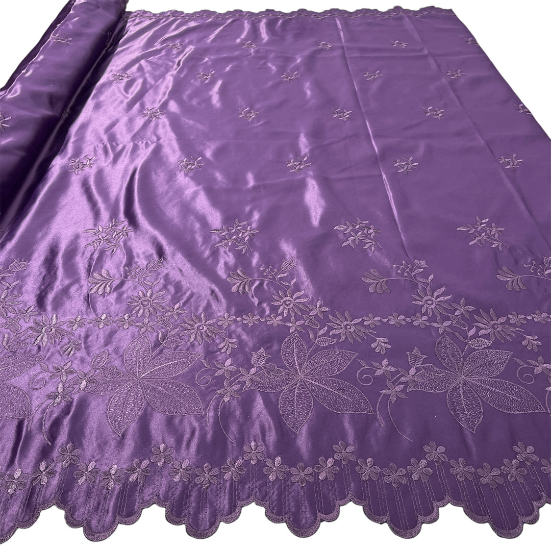 Bridal Lace Fabric Embroidered on 100% Polyester Satin | Lace USA - 31051S