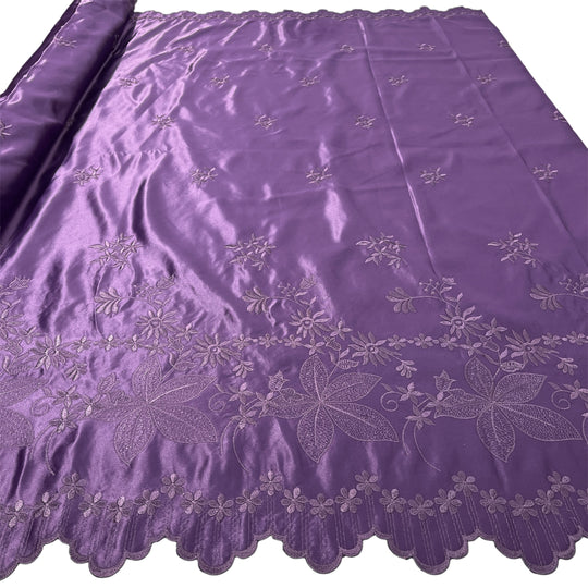 Bridal Lace Fabric Embroidered on 100% Polyester Satin | Lace USA - 31051S
