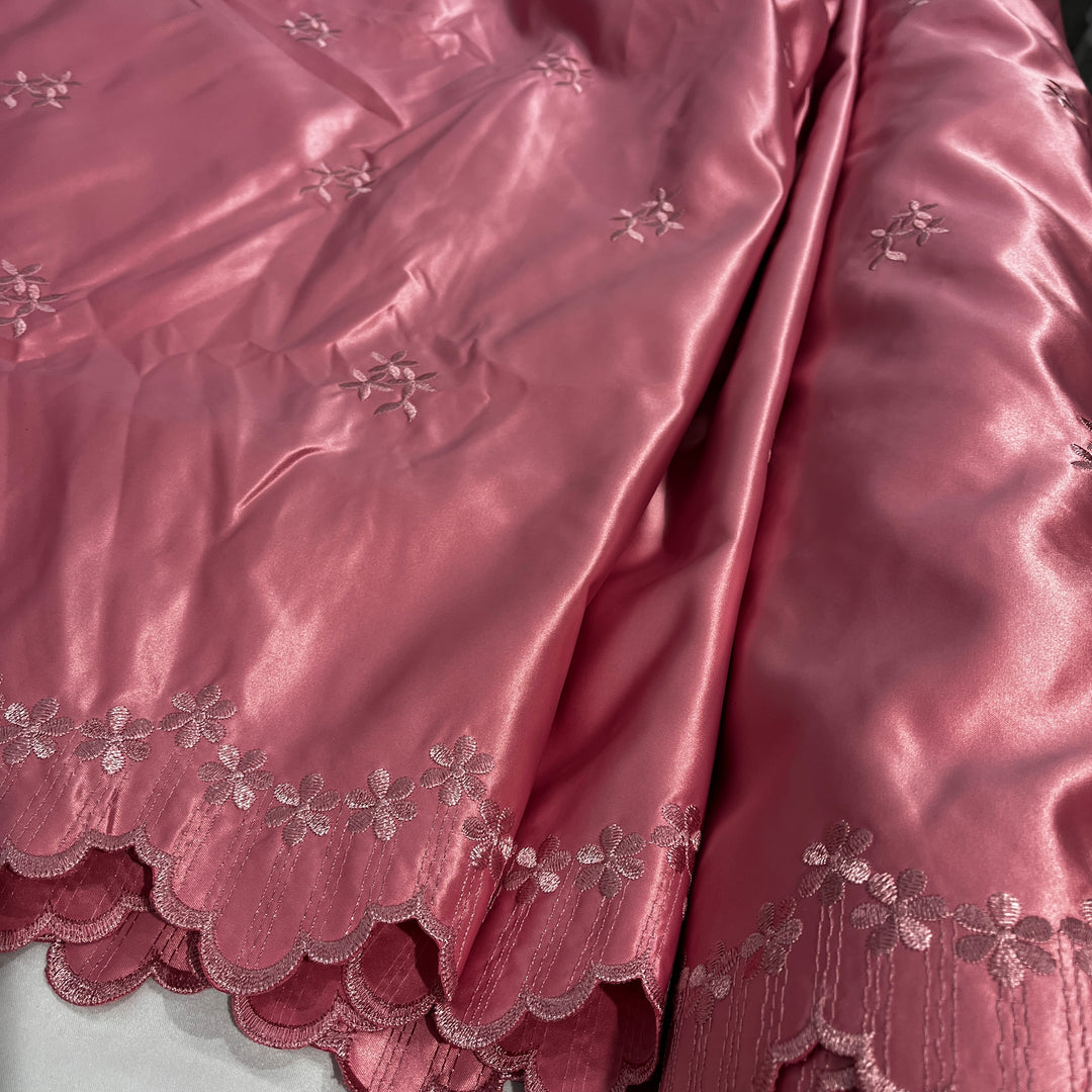 Bridal Lace Fabric Embroidered on 100% Polyester Satin | Lace USA - 31051S