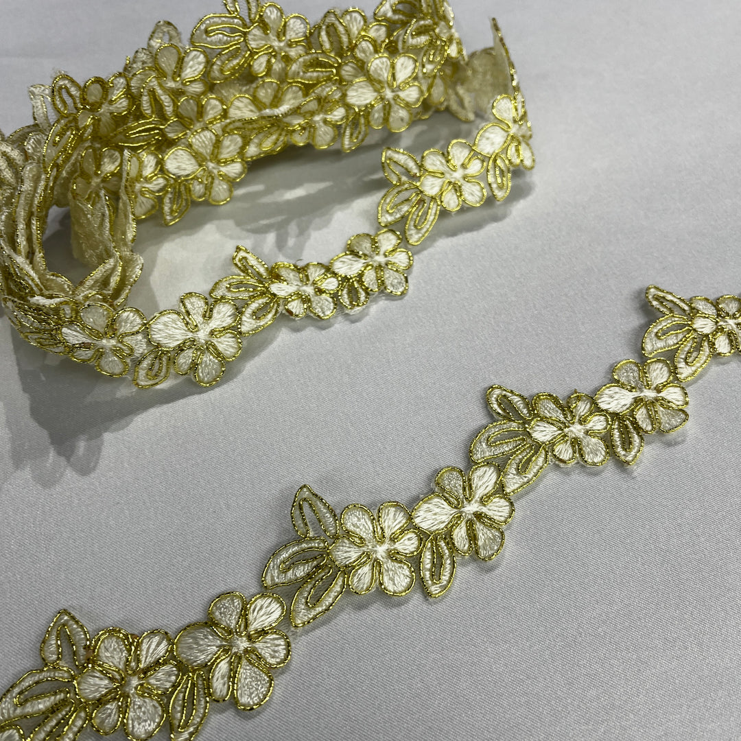 1.5" Corded Floral Lace Trim – Bridal, Quinceañera & Evening Wear Lace | Lace USA - 97107W
