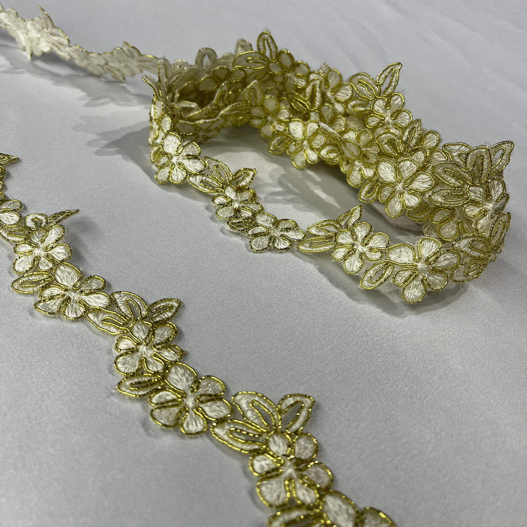 1.5" Corded Floral Lace Trim – Bridal, Quinceañera & Evening Wear Lace | Lace USA - 97107W