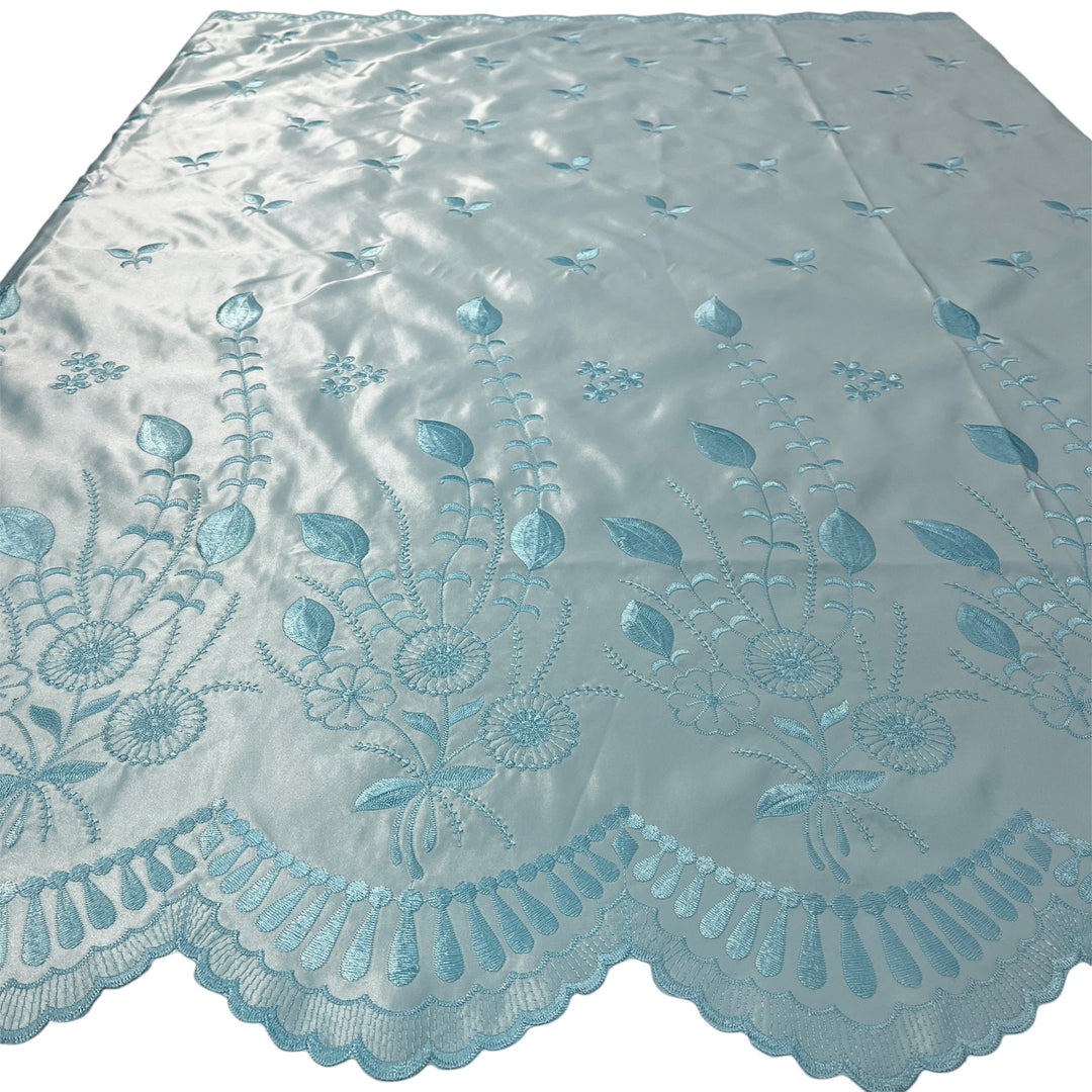 Bridal Lace Fabric Embroidered on 100% Polyester Satin | Lace USA - 30110S