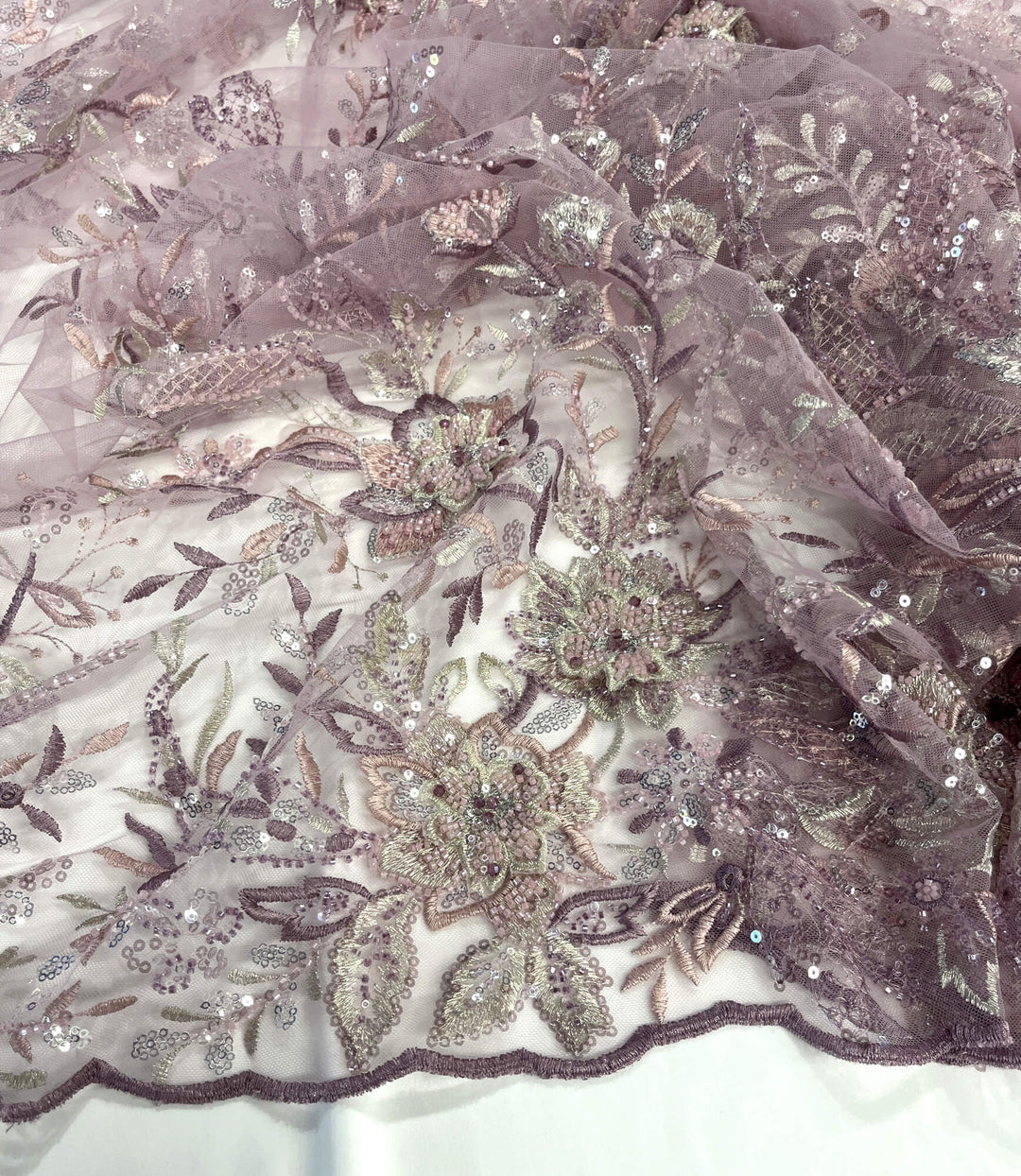 Beaded 3D Floral Lace Fabric – Embroidered Bridal, Quinceañera Lace | Lace USA -  GD-26230