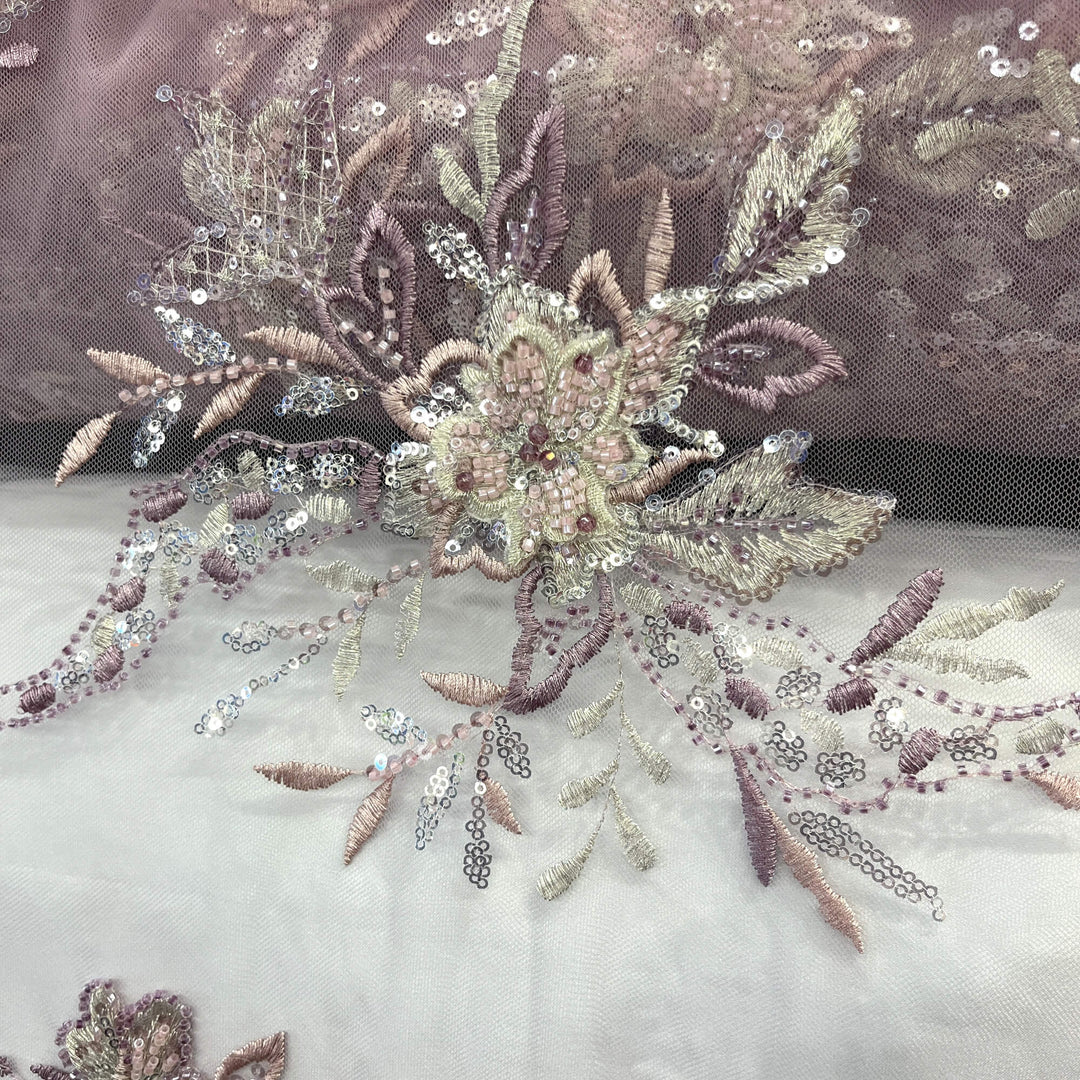 Beaded 3D Floral Lace Fabric – Embroidered Bridal, Quinceañera Lace | Lace USA -  GD-26230
