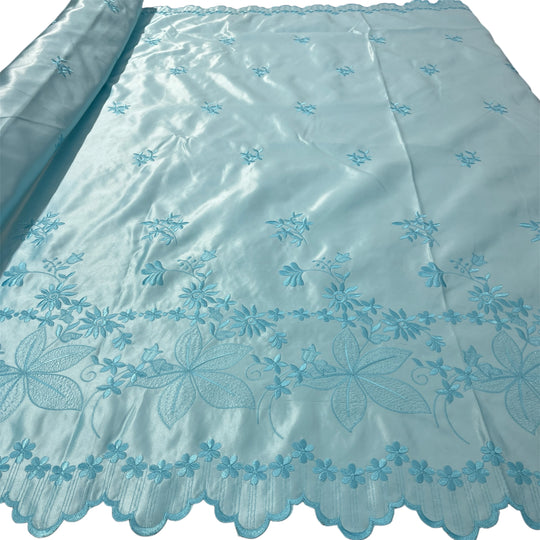 Bridal Lace Fabric Embroidered on 100% Polyester Satin | Lace USA - 31051S