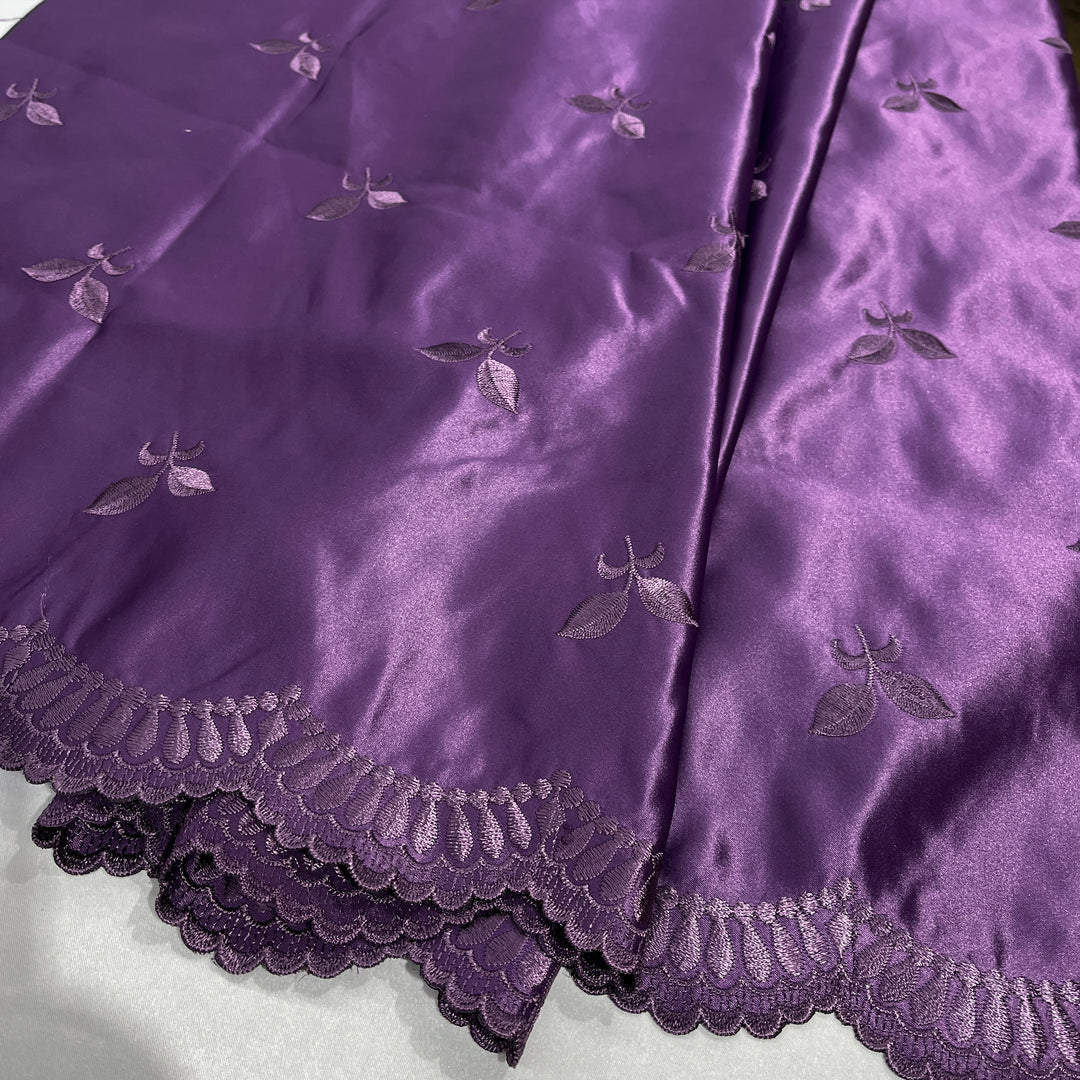 Bridal Lace Fabric Embroidered on 100% Polyester Satin | Lace USA - 30110S