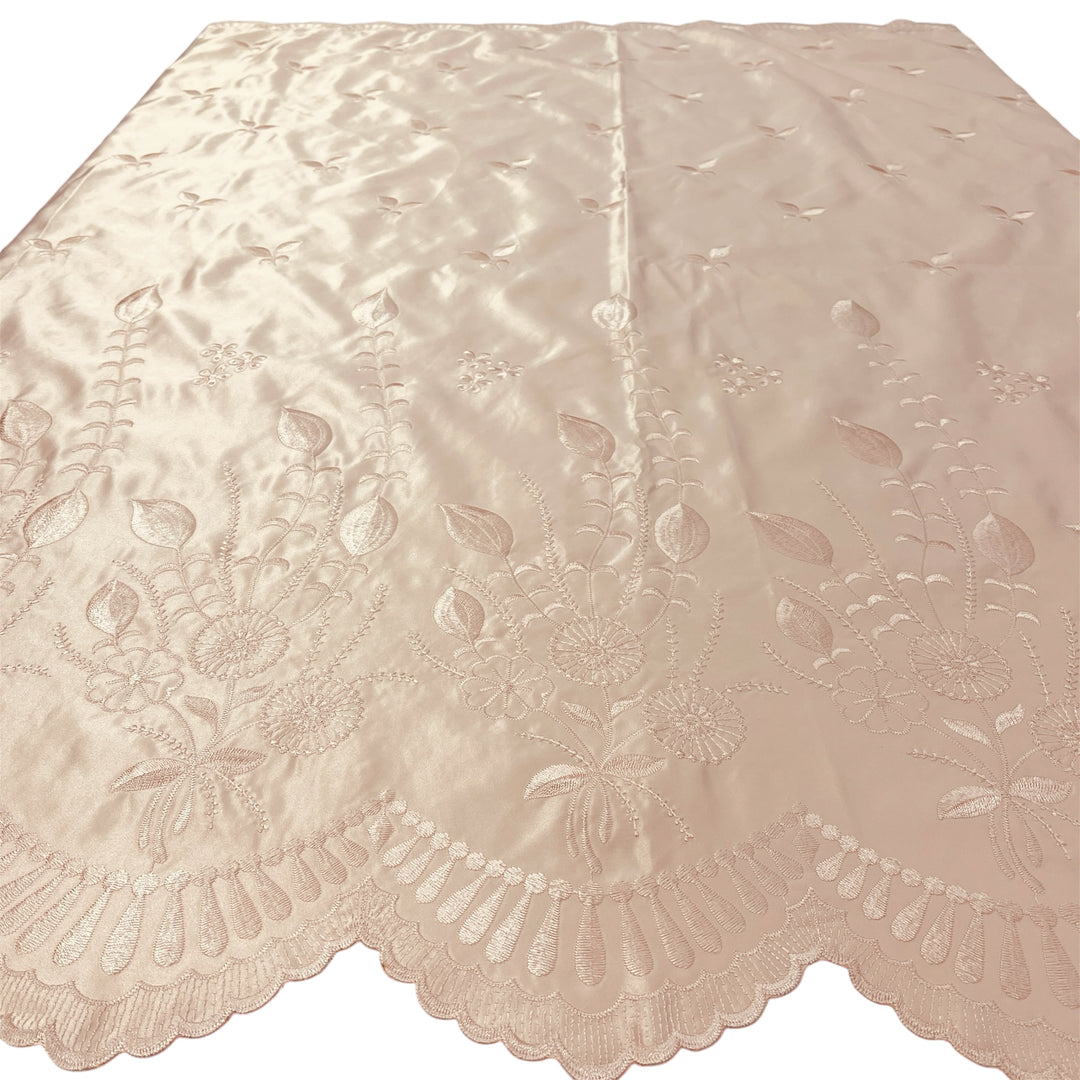 Bridal Lace Fabric Embroidered on 100% Polyester Satin | Lace USA - 30110S