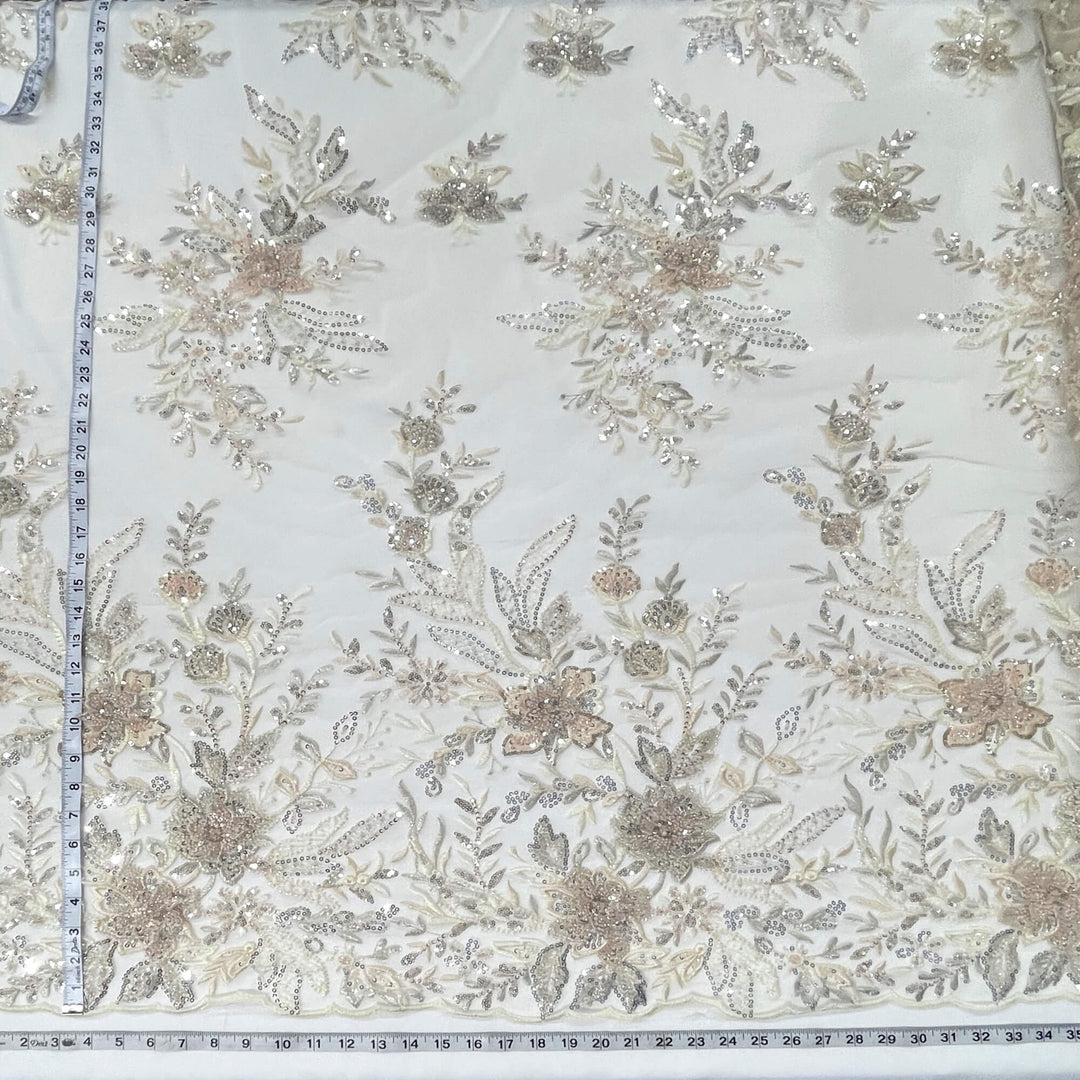 Beaded 3D Floral Lace Fabric – Embroidered Bridal, Quinceañera Lace | Lace USA -  GD-26230