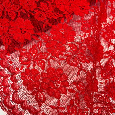 Corded Bridal Lace Fabric Embroidered on 100% Polyester Net Mesh | Lace USA