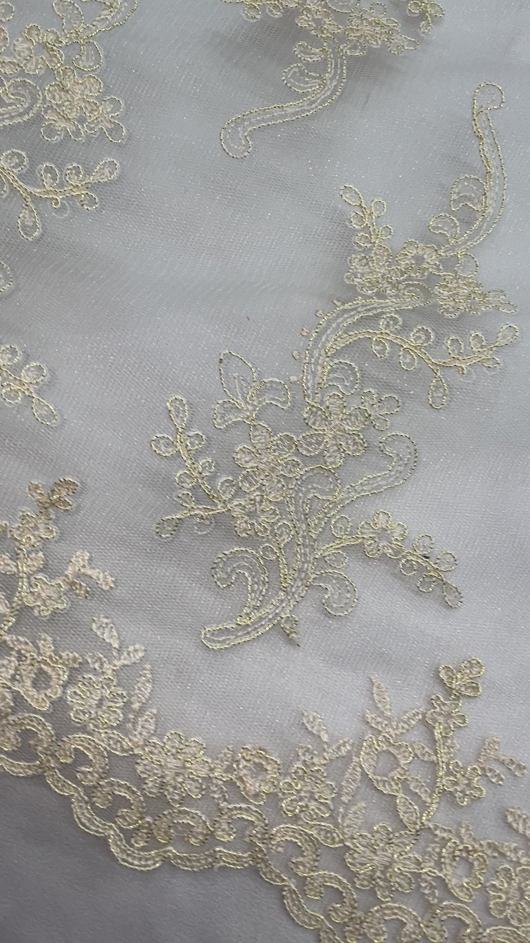 Corded Bridal Lace Fabric Embroidered on 100% Polyester Net Mesh | Lace USA