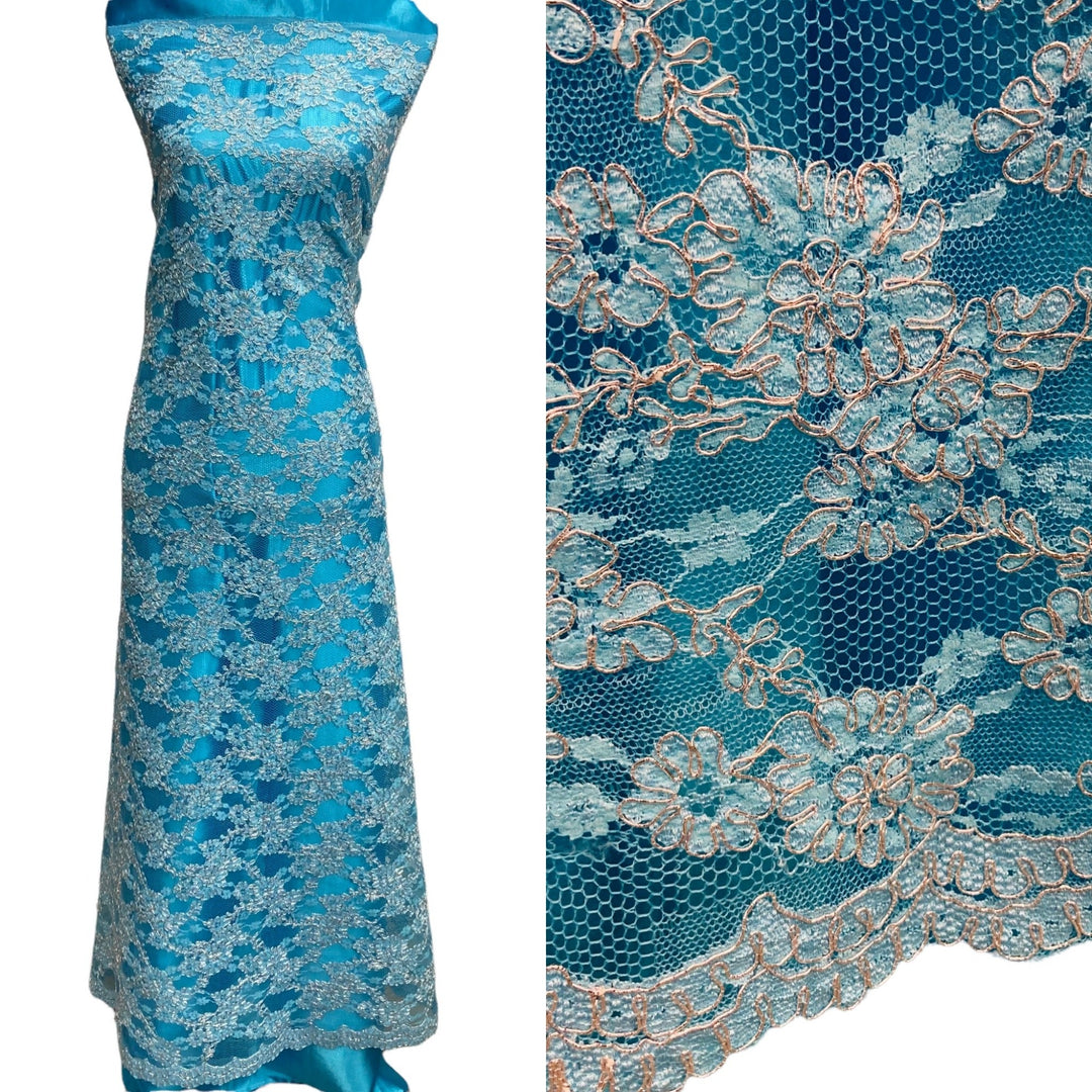 Corded Floral Lace Fabric for Dresses & Gowns | Lace USA Corded Floral Lace Fabric for Dresses & Gowns | Lace USA