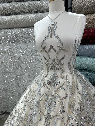 Bridal Lace -Quinceanera Fabric - LaceUSA GD210901- un