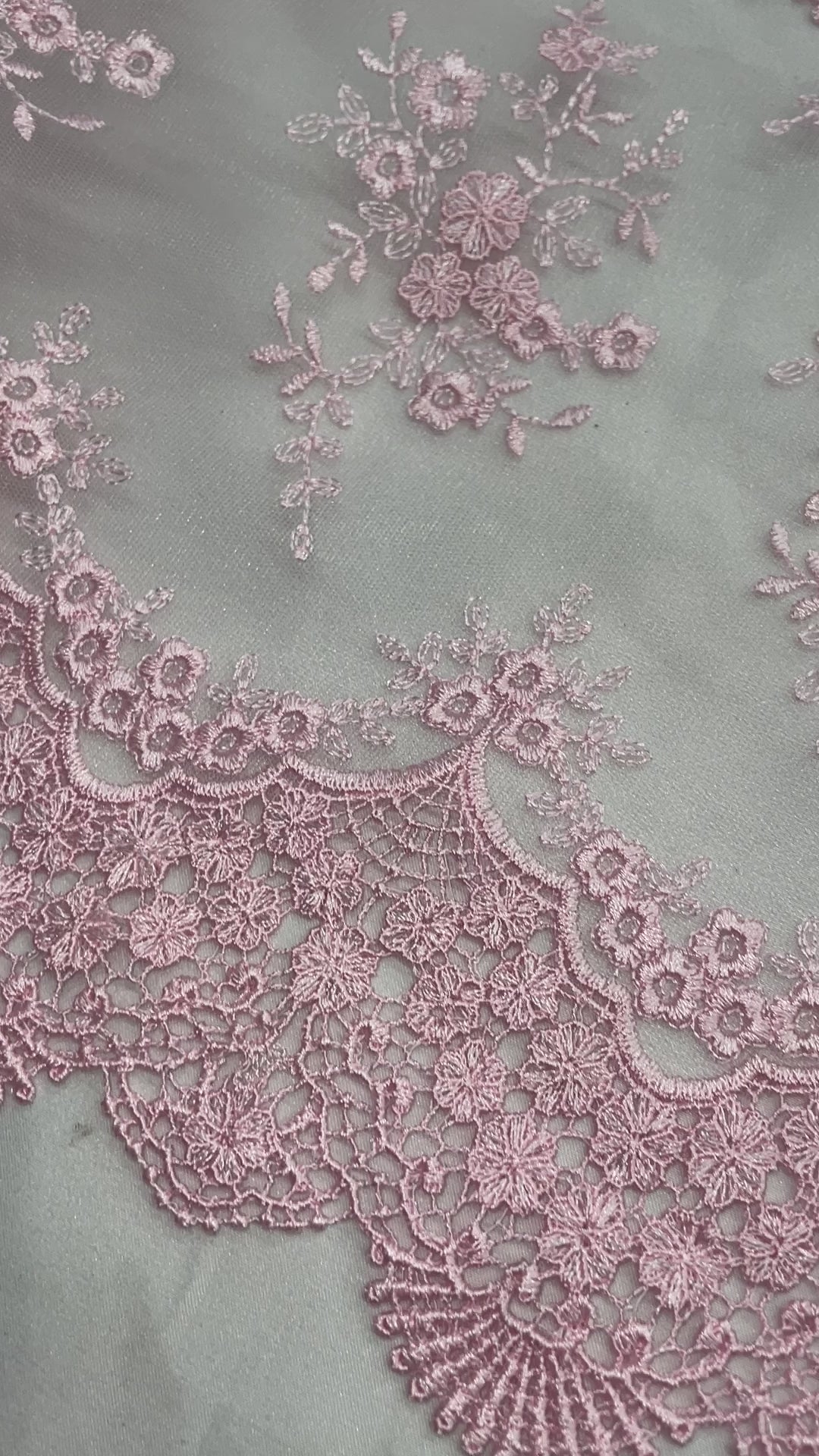 Lace Fabric Embroidered on 100% Polyester Net Mesh | Lace USA