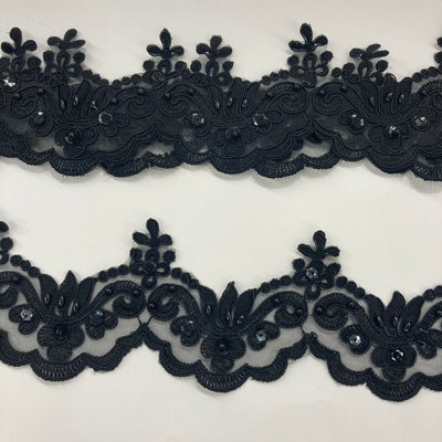 Corded, Beaded & Embroidered Trimming. Lace Usa