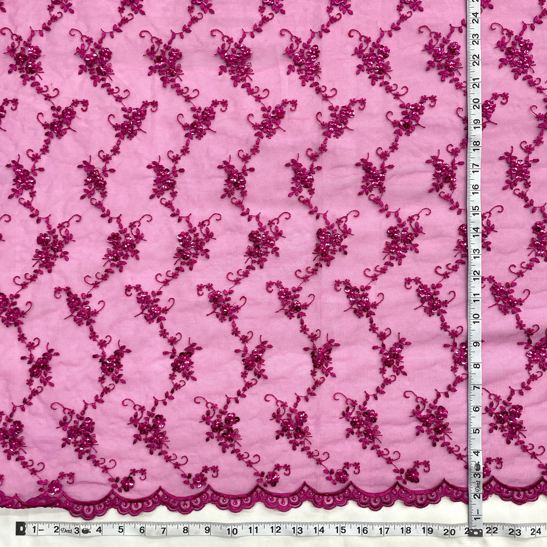 Beaded Lace Fabric Embroidered on 100% Polyester Net Mesh | Lace USA