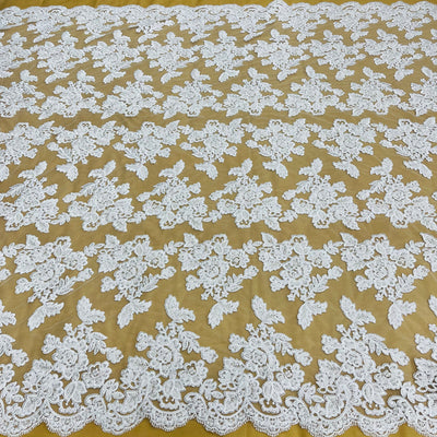 Embroidered & Corded Gold Net Mesh Fabric with Sequin & Beads. Sold by the yard Lace Usa