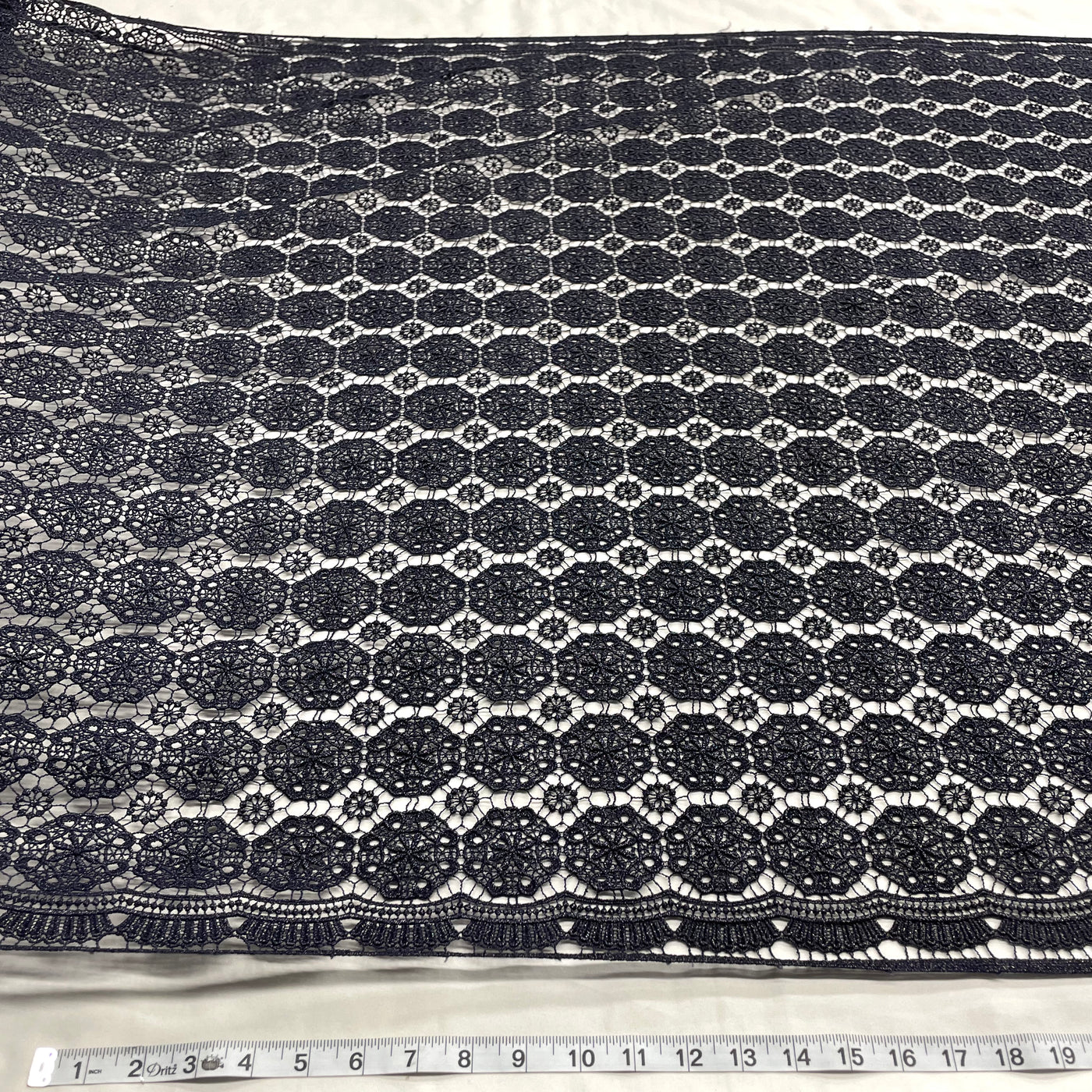 Floral Lace Fabric Embroidered on 100% Polyester Net Mesh | Lace USA