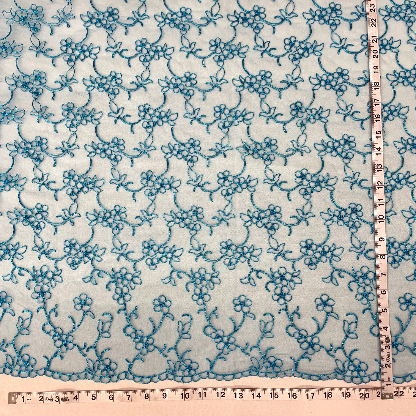 Corded Bridal Lace Fabric Embroidered on 100% Polyester Net Mesh | Lace USA