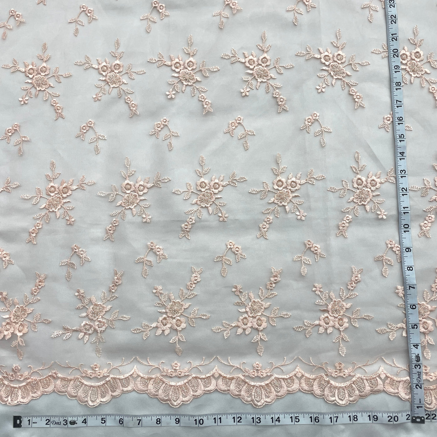 Beaded Lace Fabric Embroidered on 100% Polyester Net Mesh | Lace USA