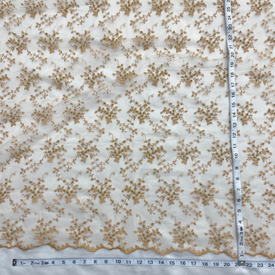 Beaded Lace Fabric Embroidered on 100% Polyester Net Mesh | Lace USA