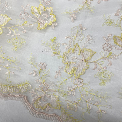 Lace Fabric Embroidered on 100% Polyester Net Mesh | Lace USA