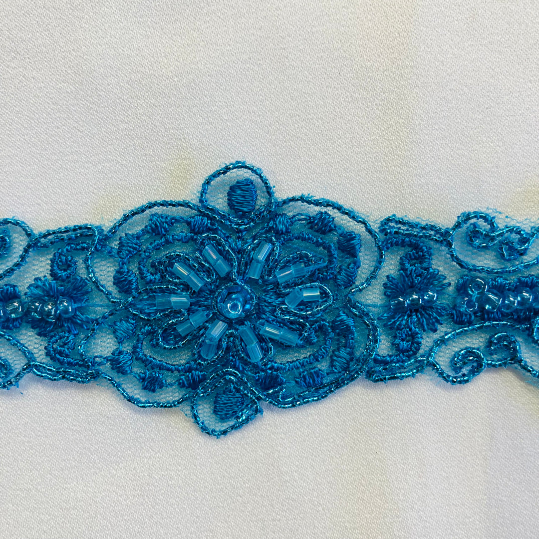 Beaded, Corded & Embroidered Trimming. Lace Usa