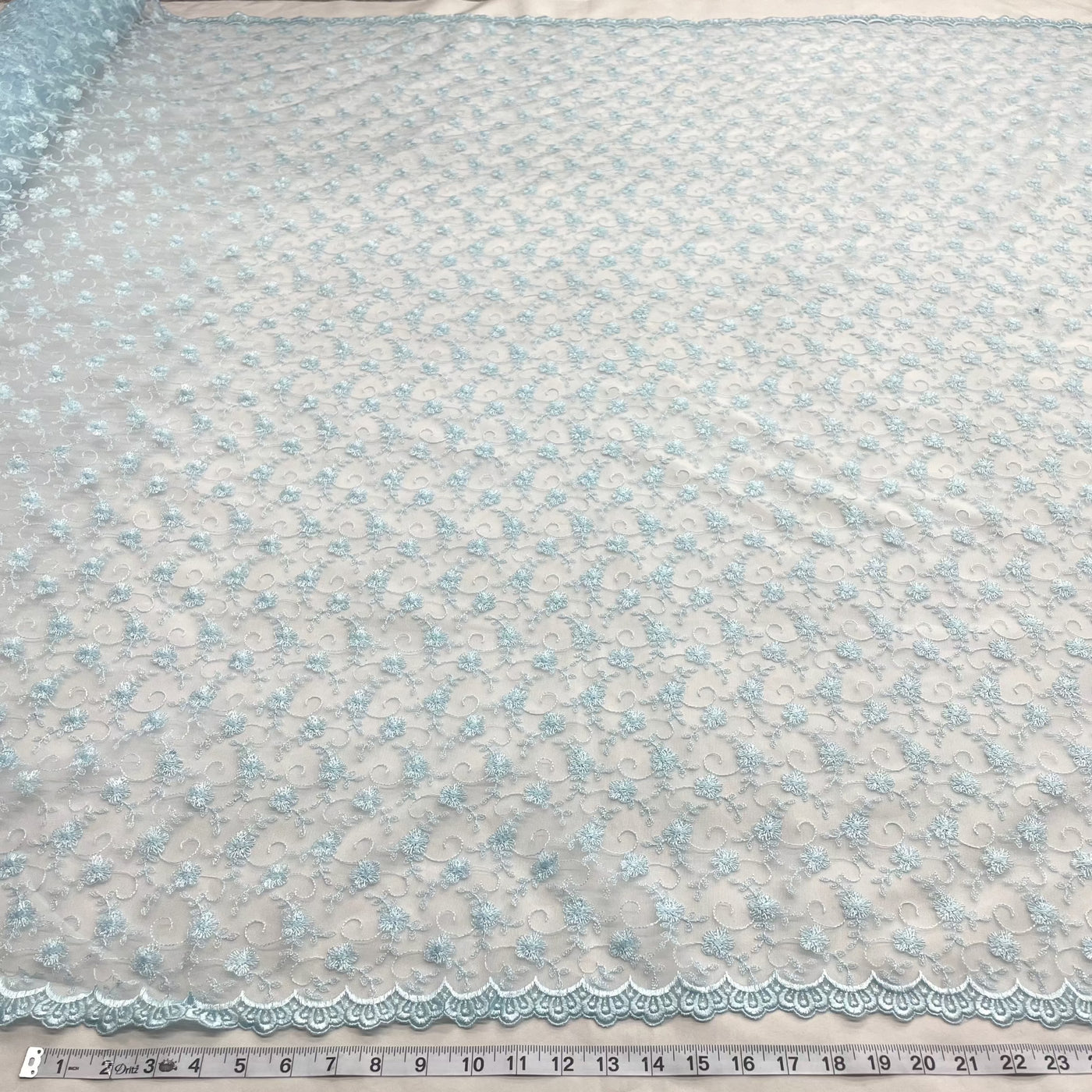 Lace Fabric Embroidered on 100% Polyester Net Mesh | Lace USA