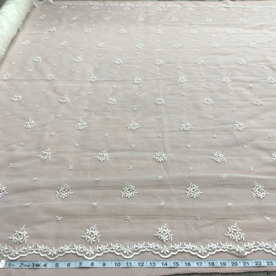 Beaded Lace Fabric Embroidered on 100% Polyester Net Mesh | Lace USA