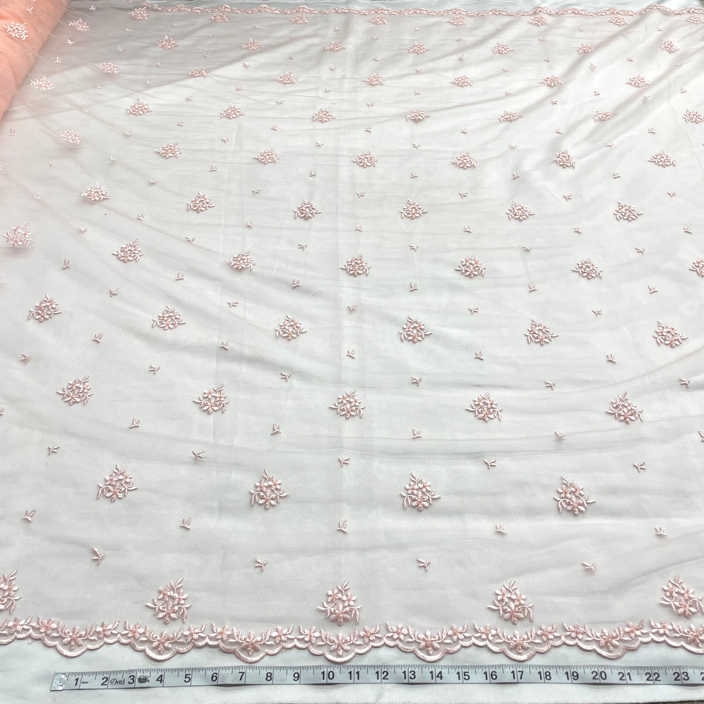 Beaded Lace Fabric Embroidered on 100% Polyester Net Mesh | Lace USA