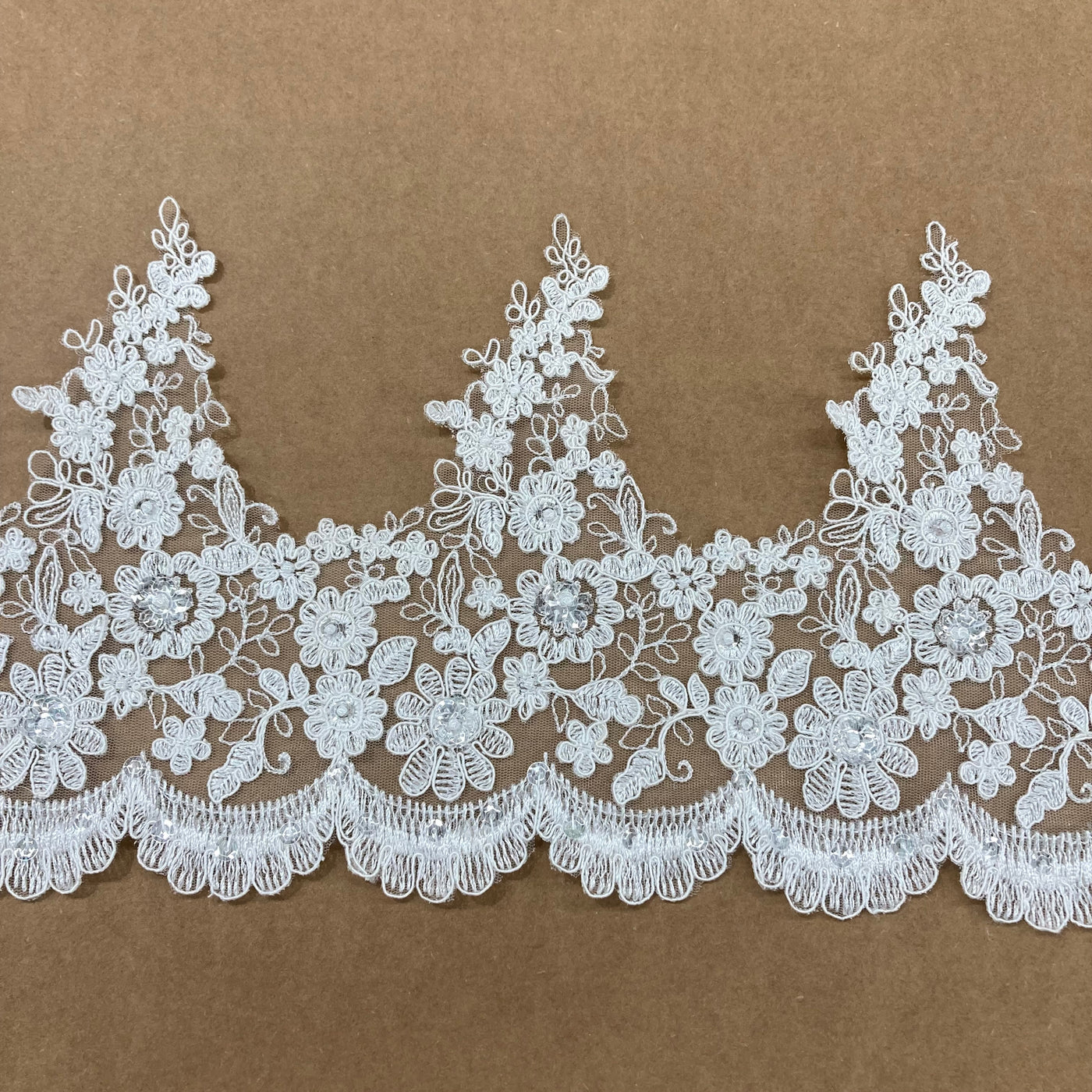 Corded & Beaded Trimming Lace, Embroidered on 100% Polyester Net Mesh. Lace Usa