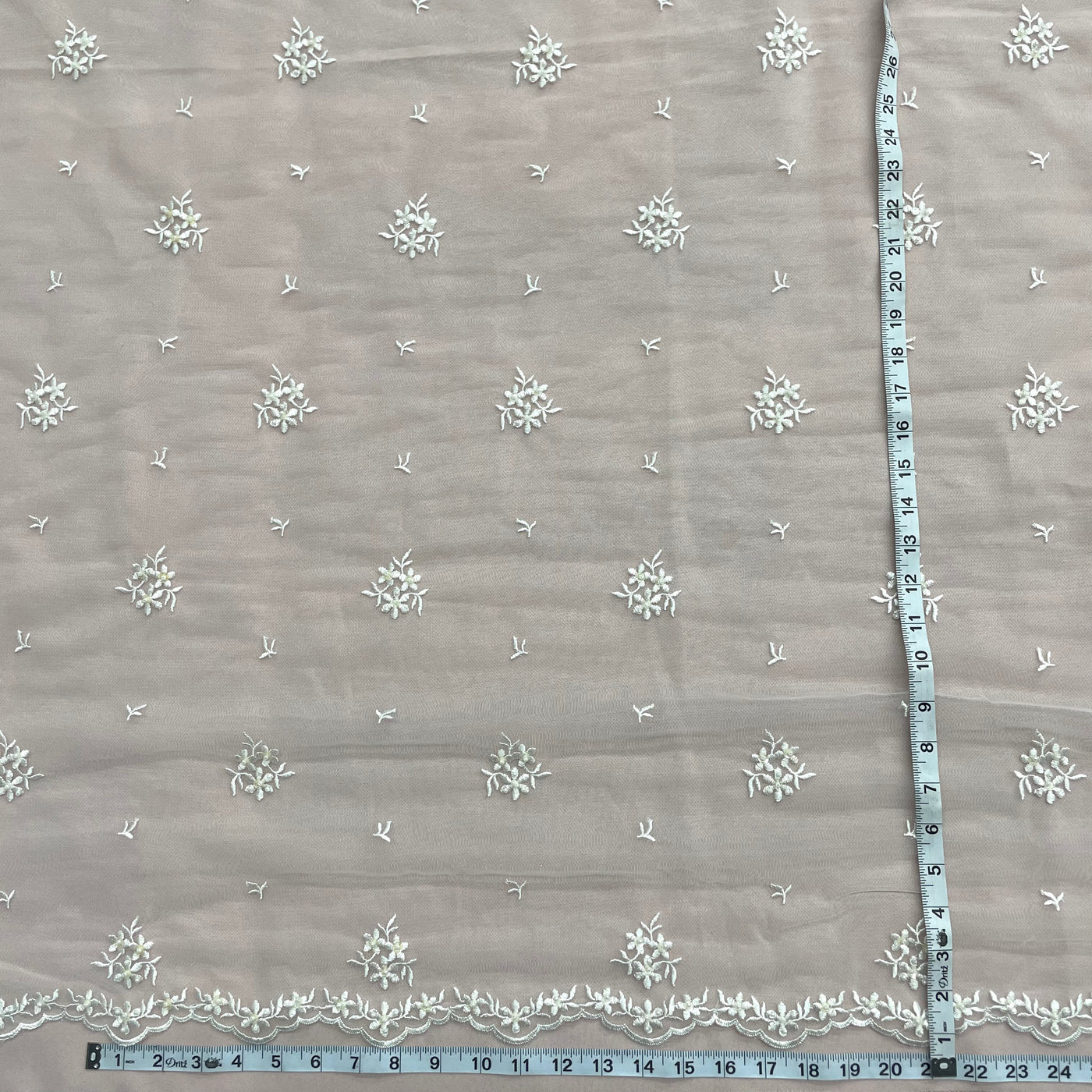 Beaded Lace Fabric Embroidered on 100% Polyester Net Mesh | Lace USA