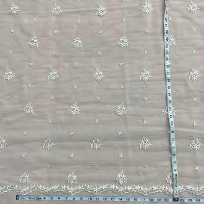 Beaded Lace Fabric Embroidered on 100% Polyester Net Mesh | Lace USA