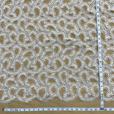 Beaded Lace Fabric Embroidered on 100% Polyester Organza | Lace USA